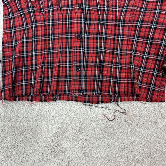 Current/Elliott Button Down Shirt Womens Size 3 Medium Red Tartan Plaid Ladies - Picture 7 of 12